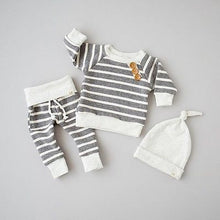 Load image into Gallery viewer, Gray cotton Newborn Baby Girls Clothes
