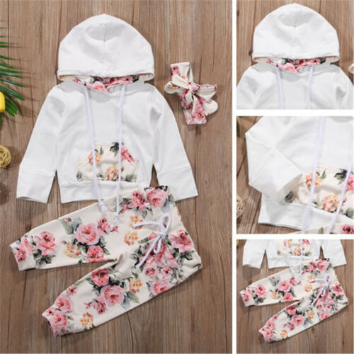 Infant Baby Girls Floral Outfit Clothes